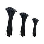 150 PCS Cable Zip Ties Heavy Duty, Self-Locking Nylon Cable Straps 4+8+12 Inch, Durable Auto-Locking Cord Wraps (Black)