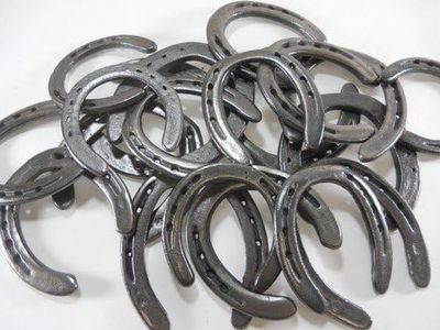 10 Pc New #3 (old look) Cast Iron Horseshoes for Crafting