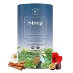 WELLBEING NUTRITION Sleep Tea|Caffeine Free Tea Bags For Insomnia & Stress Relief,Relaxation & Improved Sleep Quality|5Mg Melatonin,Chamomile,Valerian Root,Lavender (20 Pyramid Tea Bags) - Chamomile