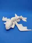 3Dreams4U 3D Printed Dragon Flexi Toy with Flapping Wings |Stress Reliever | Desk Toy | Dragon Toy | Toothless (White)