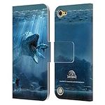 Head Case Designs Officially Licensed Jurassic World Mosasaurus Key Art Leather Book Wallet Case Cover Compatible With Apple iPod Touch 5G 5th Gen