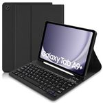 Keyboard Case for Samsung Galaxy Tab A9+ / A9 Plus 11 Inch 2023 (SM-X210/X216/X218),Built-in S Pen Holder - Slim Smart Cover with Detachable Bluetooth Keyboard for Samsung Galaxy Tab A9-Black