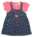 Clothe Funn New Born Knee Length Baby Girl Dress (Navy, Coral, 5-6 Years)