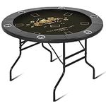 RayChee Round Poker Table Foldable,