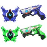 TINOTEEN Laser Tag Guns with Vests Infrared Guns, Set of 2 Group Toy