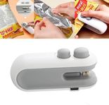 Generic Mini Bag Sealer, 2024 New 2 in 1 USB Rechargeable Chip Bag Sealer Heat Seal Tool, Portable Handheld Vacuum Food Sealer Bag Sealing Machine for Snacks and Vegetable Fresh Storage(White, Small)