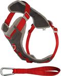 Kurgo Journey Multi-Use Dog Harness, Reflective Harness, Dog Running Harness, Dog Walking Harness, Dog Hiking Harness, Red/Grey, X-Large