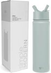 Simple Modern Water Bottle with Straw | Insulated Stainless Steel for Sports Gym | Summit Collection | 22oz | Sea Glass Sage
