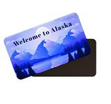 dhcrafts Rectangular Rubber Fridge Magnet/Magnetic Card Blue Alaska Design Pack of 1 (8.6cm x 5.4cm)