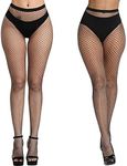 Aomig 2 PCS Black Fishnet Tights fo