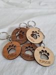 Paw Print Keyring | Personalised Keyring | Dog Name Paw Print | Pet Memory charm | Memorial Paw Print | Key chain Gift | Paw print cut out