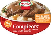 Hormel, ComplEats, Microwave Dinner, 10oz Tray (Pack of 8) (Choose Varieties Below) (Roast Beef & Gravy with Mashed Potatoes)