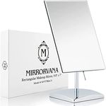 Large Free Standing Mirror for Bathroom Countertop, Dressing Table, Desk and Bedroom Vanity - True Frameless Face Mirror For Makeup and Shaving - 25 x 18cm