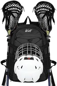 WOLT Lacrosse Bag-Lacrosse Backpack with Two Sticks Holder-Large Field Hockey Bag Holds All Sport Gears