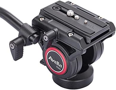 Avella Video Tripod Fluid Head with Quick Release Plate, Lightweight Heavy Duty Compatible with Manfrotto,Max Load 13.2lb/6kg for Video Canon Nikon Sony Olympus Panasonic DSLR Camera, V504