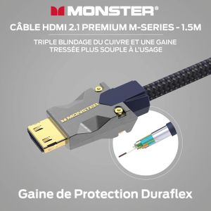 Monster 1.5m HDMI 2.1 Cable – High-Speed, Blue
