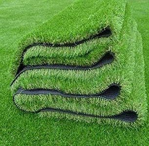 YAZLYN COLLECTION Polyester Blend High Density Artificial Grass Carpet for Terrace, Roof, Garden with 4 Layers Protection(yc_grassmatdoor_6.5 X 15 Feet)