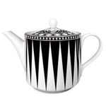 Caskata Aesthetic Petite Teapot | Bone China Black Teapot for Entertaining or Everyday | Perfect for Wedding, Birthday, Christmas & Holiday Gifts | 24 oz