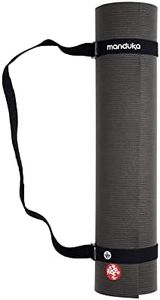 Manduka Yoga Commuter Mat Carrier - Eco-Friendly Cotton, Easy to Carry, Hands-Free, For All Mat Sizes, Black, 68" x 1.5"