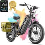 eAhora Juliet [2024 Latest] Electric Bike for Adults Peak 1200W 31MPH 48V/60Ah 100+Miles Long Range Ebike Full Suspension Electric Bike with Dual Hydraulic Brake Black+Bag