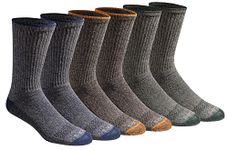 Dickies Men's Dri-tech Moisture Control Crew Socks Multipack, Heathered Colored (6 Pairs), Shoe Size: 12-15