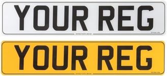 Number Plates 100% MOT Compliant - Car/Van - Customised Road Legal Personalised Registration (FRONT)