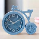 UMAI Alarm Clock (13cm) |Alarm Clock For Students |Loud Alarm Clock For Heavy Sleepers |Mini Alarm Clock For Kids |Alarm Clock For Bedroom |Table Watch| Cycle Shaped Table Clock For Study Table - Blue