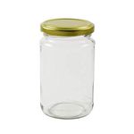 1lb Jam Jars x 24 Pack with Gold Lids. Approved by the FSA for home or commercial use, Wares of Knutsford Ltd.