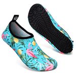 Swim Water Shoes Socks Barefoot Protecting for Sea Beach Swimming Pool Men WomenBlue Flamingo 7.5/8.5 UK (EU 41/42, Asian 42/43)