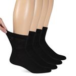 Dr. Scholl's Men's Diabetes & Circulator Casual Sock, Black, 12.5-15 US, Black, 13-15