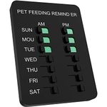 YARKOR Pet Feeding Reminder Magnetic Reminder Sticker, Daily Indication Chart Feed Your Pets, Easy to Stick on Any Smooth Surface - Better Care for Your Pets (Black)