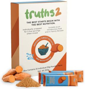Truths2 Organic Freeze-Dried Sweet Potato Food Powder, Stage 1 Baby Puree Mix for Infants & Toddlers, Organic Powder for First Solid Food