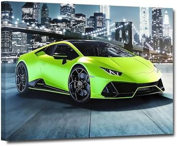ZHIYYHAO Super Car Bedroom Wall Decor Framed Modern Artwork Unique Gift Idea for Boys Man Teen （car-16，42.00L X28.00W''）