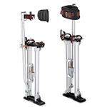 Yescom 24"-40" Drywall Stilts Adjustable Aluminum Tool Work with Leg Pad Protection for Painting Painter Taping Silver