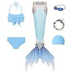 Gesikai01 Girl's 6PCS Sets Mermaid 
