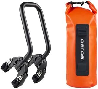 AEROE Spider Front Rack + 8L Heavy Duty Dry Bag Orange | Lightweight, Quick Release Front Fork Rack System | Secure, Stable and Waterproof IP65 Dry Bag for MTB and E-MTB