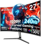 SANSUI 27 Inch Curved 240Hz Gaming 
