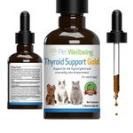 Pet Wellbeing Thyroid Support Gold for Cats - Vet-Formulated - Supports Overactive Thyroid in Felines - Natural Herbal Supplement 2 fl oz (59 ml)