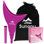 Female Urination Device,Reusable Silicone Female Urinal Foolproof Women Pee Funnel Allows Women to Pee Standing Up,Women's Urinal is The Perfect Companion for Travel and Outdoor(Fuchsia)