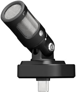 Shure MV88 USB-C Microphone, For iPhone & Android recording and vlogging, with Auto Level Mode, Real-Time Denoiser, and Four Polar Patterns – Black