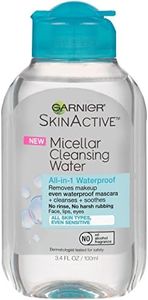 Garnier SkinActive Micellar Cleansing Water All-in-1 Cleanser & Waterproof Makeup Remover, 3.4 Fluid Ounce