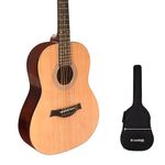 Kadence Acoustica A311 36" Spruce Wood Acoustic Guitar, Rosewood fretboard, Travel guitar medium size, with bag and learning course (36" Travel Guitar)