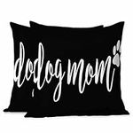 Beabes Throw Pillow Covers Dog Mom 