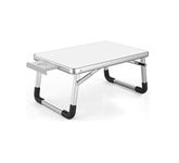 Contempo Views Laptop Desk Bed Table Foldable Tray -Use on The Coach, Floor, Bed - Reading, Writing, Drawing, Computing, Eating (Off-White)