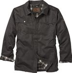 Legendary Whitetails Men's Stockyards Lonestar Waxed Canvas Shirt Jacket, Coal, M