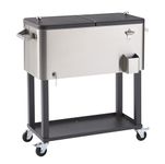 TRINITY TXK-0806 Stainless Steel Cooler with Cover, 80 qt