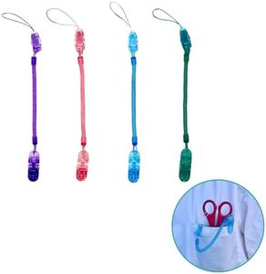 4 Porta Tijeras Enfermería con Muelle Extensible. Cuelga Accesorios a tu Bolsillo y no los Pierdas. 4 Colores: Verde, Azul, Morado y Rosa.