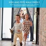 AURELIO TECH Magnetic Screen Door 39'' x 83'', Reinforced Self-Sealing with Full Frame Hook&Loop, Retractable Screen Mesh Curtain, Black, Pets and Kids Friendly