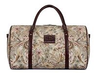 The Clownfish Forest 40 litres Tapestry Fabric Beige Travel Duffle Bag Men Travel Duffel Bag Luggage Daffel Bags Air Bags Luggage Bag Travelling Bag Truffle Bags