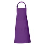 RAJRANG Chef Apron for Women Men with 3 Pockets - 35x27 Inches Cotton Kitchen Cooking Long Plain Aprons Sparkling Grape violet